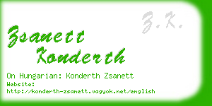 zsanett konderth business card